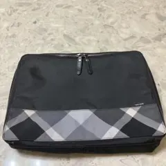 BLACK LABEL トラベルケース　ブラック チェック柄のサムネイル