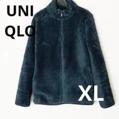 ユニクロ ファーリーフリースフルジップジャケットブルー XL⭐️最終お値下げ⭐️