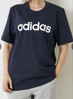 adidas ネイビー Tシャツ L