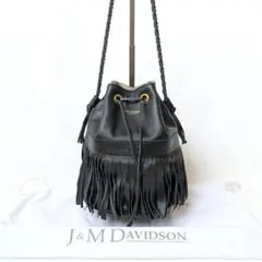 J＆M DAVIDSON カーニバル ショルダーバッグ レザー 黒 保存袋付き