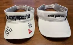 le coq sportif ・and per se ゴルフバイザー2点セット