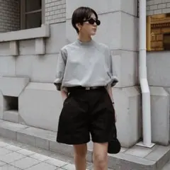 【machatt】モックネックTシャツ グレー ビックティシャツのサムネイル