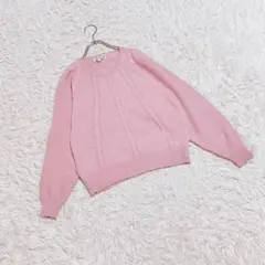 【Nina zur】イトキン　ニット　（９）　セーター　毛混　絹混　ピンク