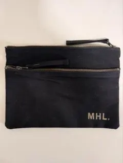 MHL. キャンバス クラッチバッグ ブラックのサムネイル