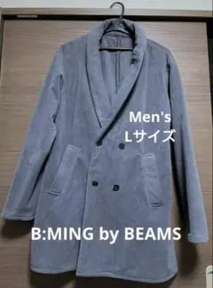 【B:MING by BEAMS メンズ チェスターコート Lサイズ グレー】のサムネイル
