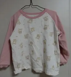 ベビーパジャマ 90cm クマ柄 ピンク　上下セット