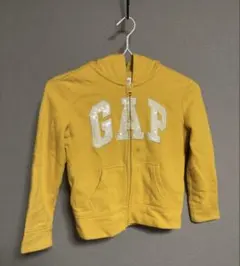 Gap Kidsキッズ イエロー パーカー 130 フルジップ USED品