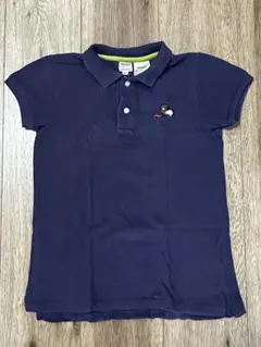 デニムダンガリー　スヌーピー半袖ポロシャツ　140㎝