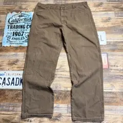 Dickies ダックキャンバス ワークパンツ ブラウン W40 メキシコ製のサムネイル