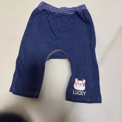 ネイビー クマ刺繍 パンツ 90cm