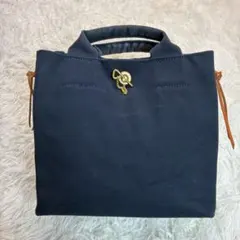 金糸刺繍 ドーム型 ネイビー 2way ショルダーバッグ - メルカリ