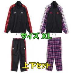 adidas korn トラックトップ　L トラックパンツM セットアップ 即完！adidas korn ジャージ上下セットアップ リバーシブル