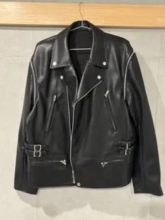 GU×undercover ダブルライダースジャケット ブラック