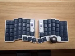 Pyuron ブラック ZMK 無線ダブルトラックボールキーボード - メルカリ