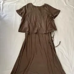 マタニティウエア 犬印本舗 ノースリーブ 半袖 ワンピース M L 夏 授乳服