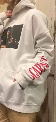SCARFACE スウェットパーカー ホワイト　ヴィンテージ 古着　フーディー