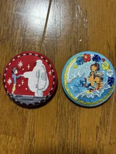 本日発送◯ディズニー刺繍缶バッチ2 2個セット