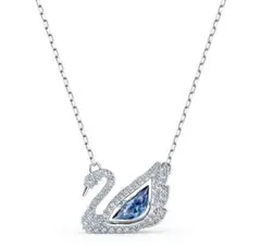 未使用 SWAROVSKI　Dancing Swan ネックレス　スワン ブルー