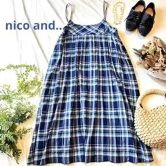 nico and キャミワンピース2WAYチェックロングスカートグランジ