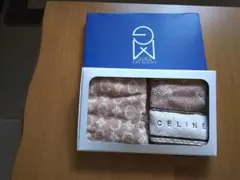 CELINE フェイスタオル2枚セット ベージュ　新品