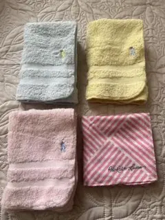 タオル生地ハンカチ4枚セット