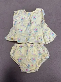 花柄イエロー　セットアップ