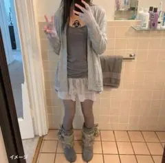 フェアリーグランジ y2k 変形 森ガール ダークコア グランジ カーディガン