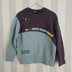 クレードスコープ　電車　裏毛　トレーナー　120cm