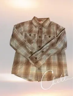 DIESELチェック柄⭐️送込み¥1000⭐️長袖シャツ 120cm 美品