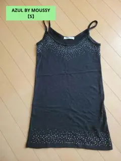 AZUL by moussy 【S】 ラインストーン キャミソール ブラックのサムネイル