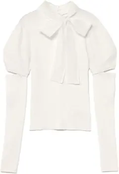 【SNIDEL】ボウタイアームウォーマーニットプルオーバー