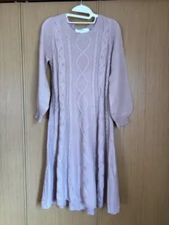 tocco closet ニットワンピース（ケーブル編み・バックリボン）