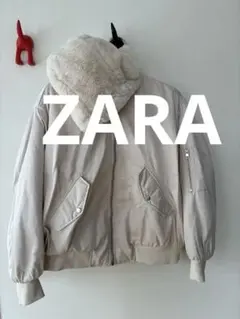 ZARAベージュ フリース内側 ジャケットリバーシブル