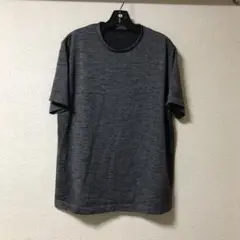 メンズジーユー 半袖ドライシャツ　ポリエステル●ダークグレー●サイズXL