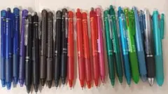 フリクションボールノック 0.5mm 緑 消せるボールペン など22本