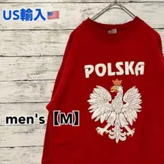 ●F190【US輸入】スウェットシャツ（トレーナー）レッド系 men's【M】