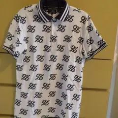 近年モデル 美品 ⛳️PGG ピージージー⛳️ メンズ半袖ポロシャツ 総柄