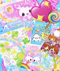 平成レトロ 平成女児 バラメモ ファンシー うさぎ クローバー 色々　平成ギャル