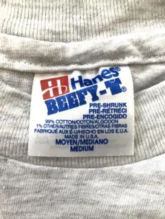 【90’s 未着用】ヘインズ BEEFY-T シングル US製 M ポケットT
