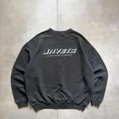 90s JERZEES 企業ロゴスウェット ブラック 短丈 ヘビーウェイト