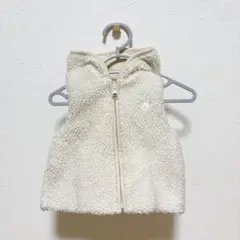Baby GAP フリース耳付きフードベスト クリーム色