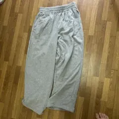 グレー スウェットパンツ ゴムウエスト