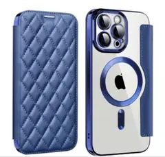 【新品】 iPhone 13 Pro 手帳型ケース カードポケット付き ネイビー