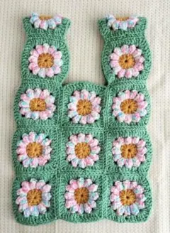 Handmade　花モチーフ グラニーバッグ