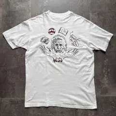 old stussy 紺タグ スケートTシャツ スケボー 希少スカルクラウンロゴ