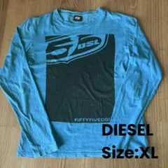 【DIESEL】長袖ロゴTシャツ⭐︎ブルー⭐︎XLサイズ