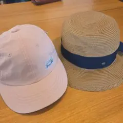 Beams Mini キッズ キャップ ピンク&麦わら風ハット　セットのサムネイル