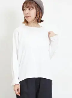 【Samansa Mos2】 袖フリルメローカットソー オフホワイト
