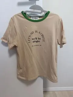 【全品セール中】LILY BROWN リンガーTシャツ ベージュ グリーンのサムネイル