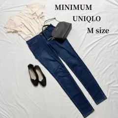 【コーデ売り】ガーリーカジュアルコーデ　半袖ブラウス＋スキニーパンツ　M相当